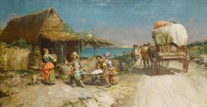 Refreshments at a wayside inn