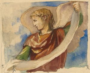 Study for Angel in Decoration of Tower, Trinity Church, Boston