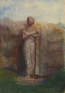 Colossal Statue of Ananda, near the Ruined City of Pollanarua, Ceylon