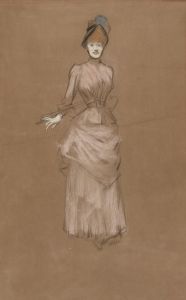 WOMAN IN A PINK DRESS