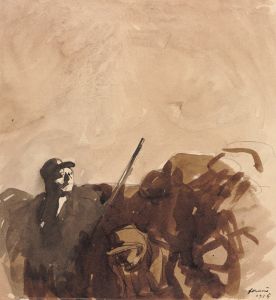 Soldier in a Trench