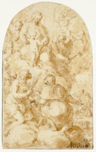 Virgin Mary with the Christ Child in the Clouds