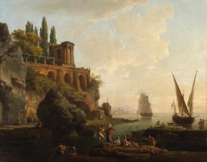 Imaginary Landscape,Italian Harbor Scene