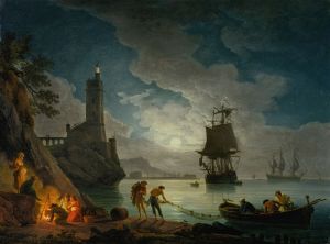 A Harbor in Moonlight