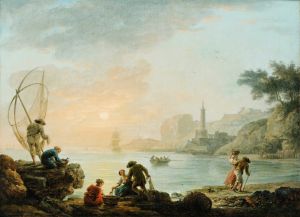 Fishers at the sunrise