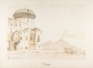 The Castel Nuovo in Naples, with a View of Mount Vesuvius
