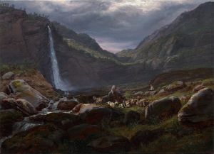 Feige Waterfall , Lysterfjord, Norway