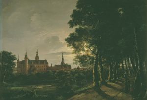 Frederiksborg Castle by Moonlight