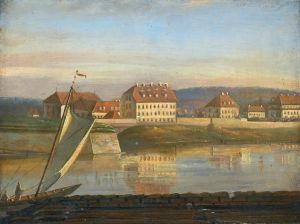 View Over The Elbe And The Barracks
