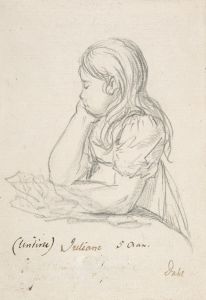 Portrait of Juliane Sophie Heger as a Child, leaning on a Table