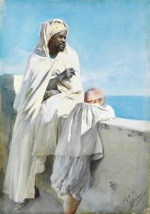 Man and boy in Algiers