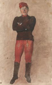 Standing soldier with folded arms