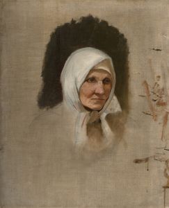 Village Woman in a White Scarf