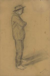 Study of a Standing Man in a Hat