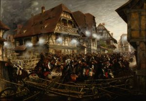 Charge du 9e régiment de cuirassiers dans le village de Morsbronn