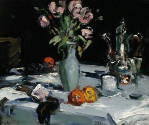 Tulips and a Coffee Pot