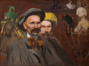 Self-Portrait with Konstanty Laszczka
