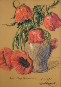 Poppies in a vase