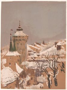 Florian Gate in Cracow from the windows of the Academy of Fine Arts