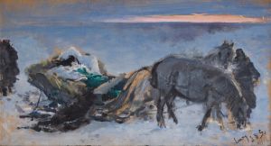 Gertruda Komorowska in the Sleigh