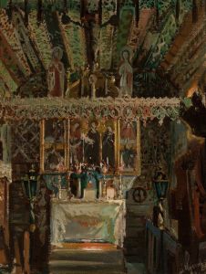 Interior of the church in Dębno