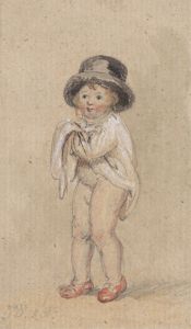 A Little Boy with Red Shoes