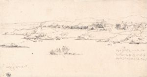 Coastal Village with Fishing Boats
