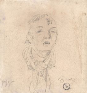 Head of a Man Wearing a Loose Scarf