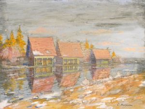 Dachas On The River Bank