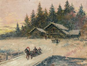 Winter Scene With Troika
