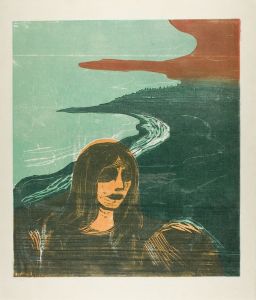Woman’s Head against the Shore