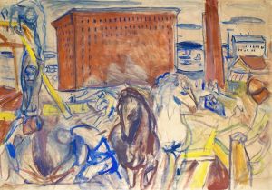 Horse Team on a Building Site