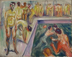 Naked Men in Swimming Pool