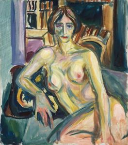 Nude, Sitting on the Couch