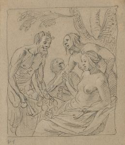 Diana and Two Nymphs Receiving Gifts from a Satyr