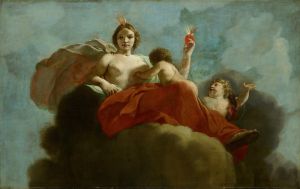 Caritas ; Allegorische voorstelling van de verzorging van leprozen en onnozelen