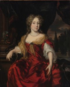 Portrait Of A Lady Wearing A Red Dress