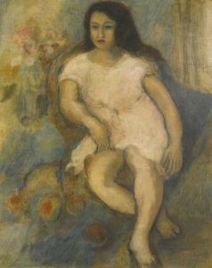Jeune femme assise