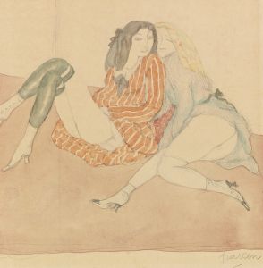 Deux Jeunes Filles Par Terre