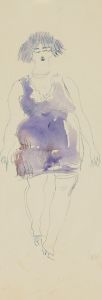 Femme à la robe bleue