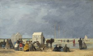 Bathing Time at Deauville