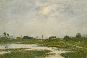 Les Bords De La Touques Pendant Les Grandes Marées