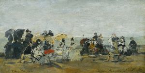 Scène De Plage À Trouville