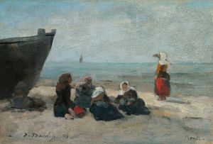 Berck. Pêcheuses Guettant Le Retour Des Barques