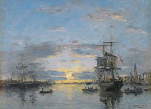 Le Havre. L’avant-Port Au Soleil Couchant