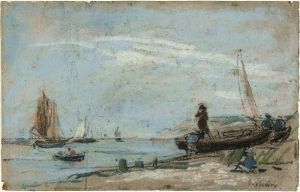 Beach with Fishing Boats