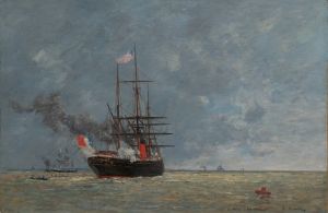 Le Havre, navires en pleine mer