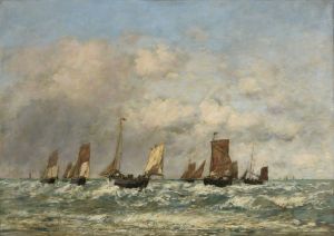 Berck; le départ des barques