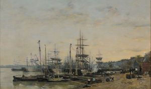 Le port de Bordeaux, vu du quai des Chartrons