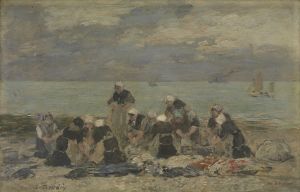 Women Washing Clothes at Étretat